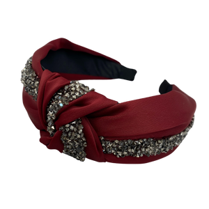 MUM's CORNER - OLA KNOT EMBELLISHED HEADBAND IN MATTE SATIN
