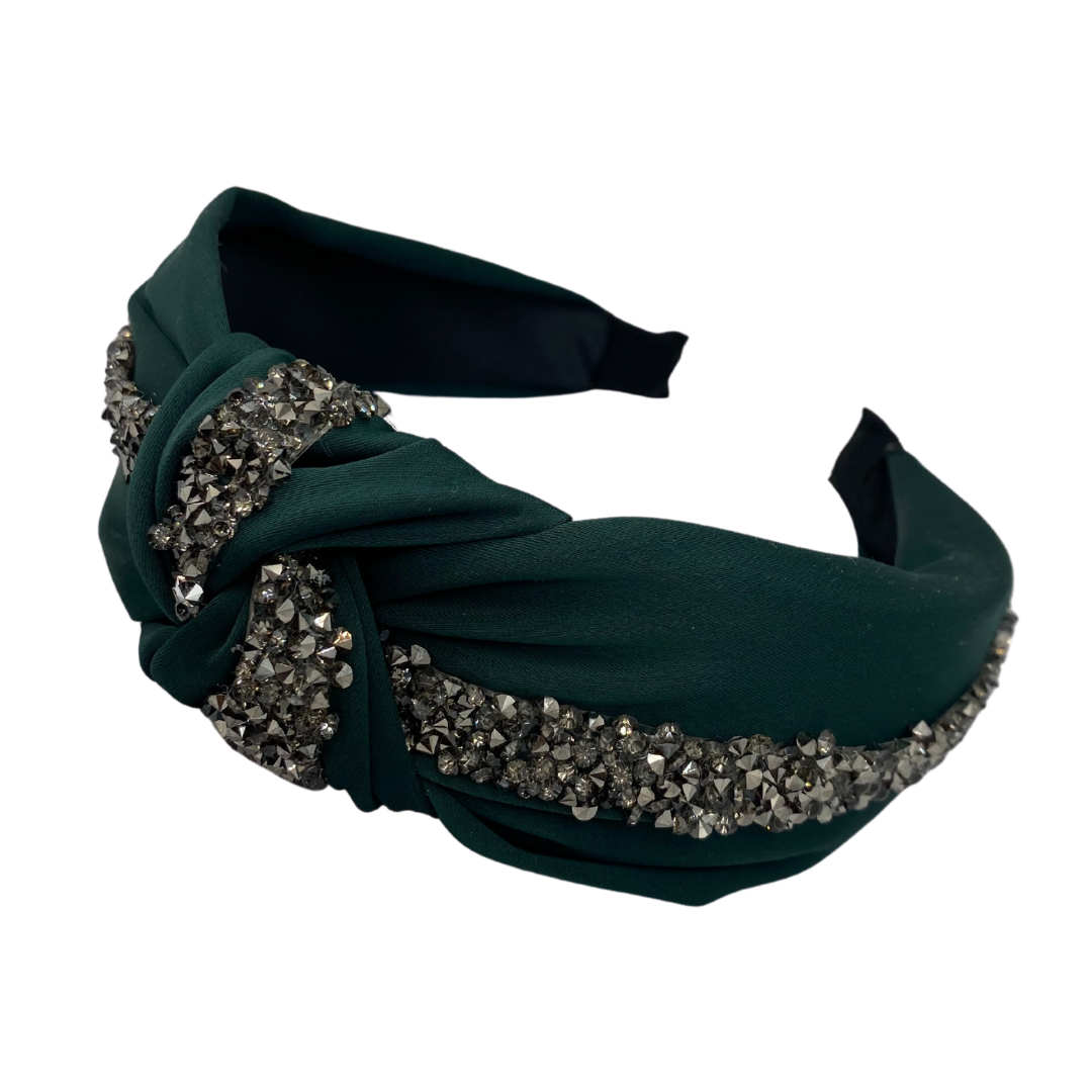 MUM's CORNER - OLA KNOT EMBELLISHED HEADBAND IN MATTE SATIN
