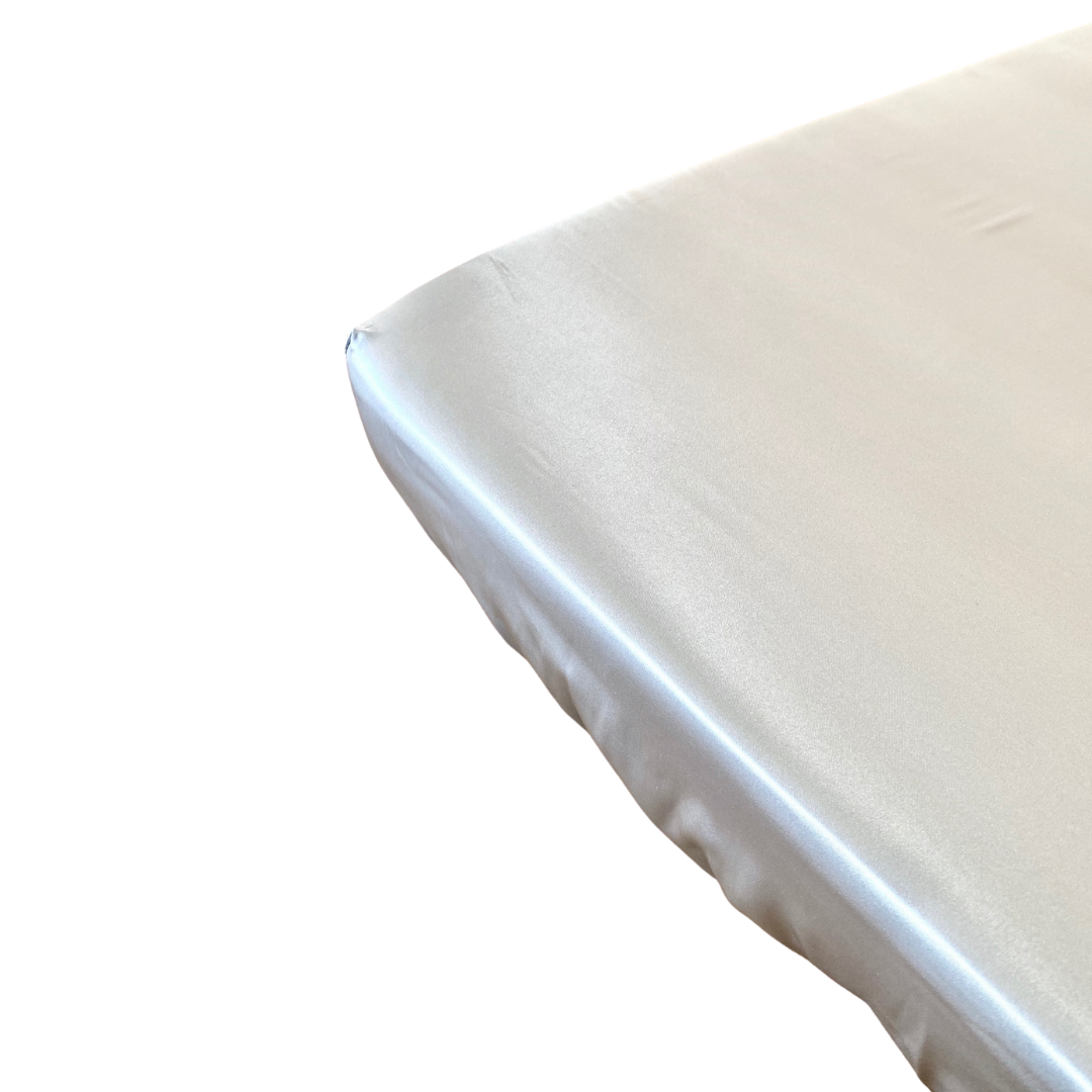 satin cotbed sheets helps with eczema and baby balding