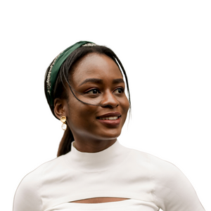 MUM's CORNER - EWA TWIST EMBELLISHED HEADBAND IN MATTE SATIN
