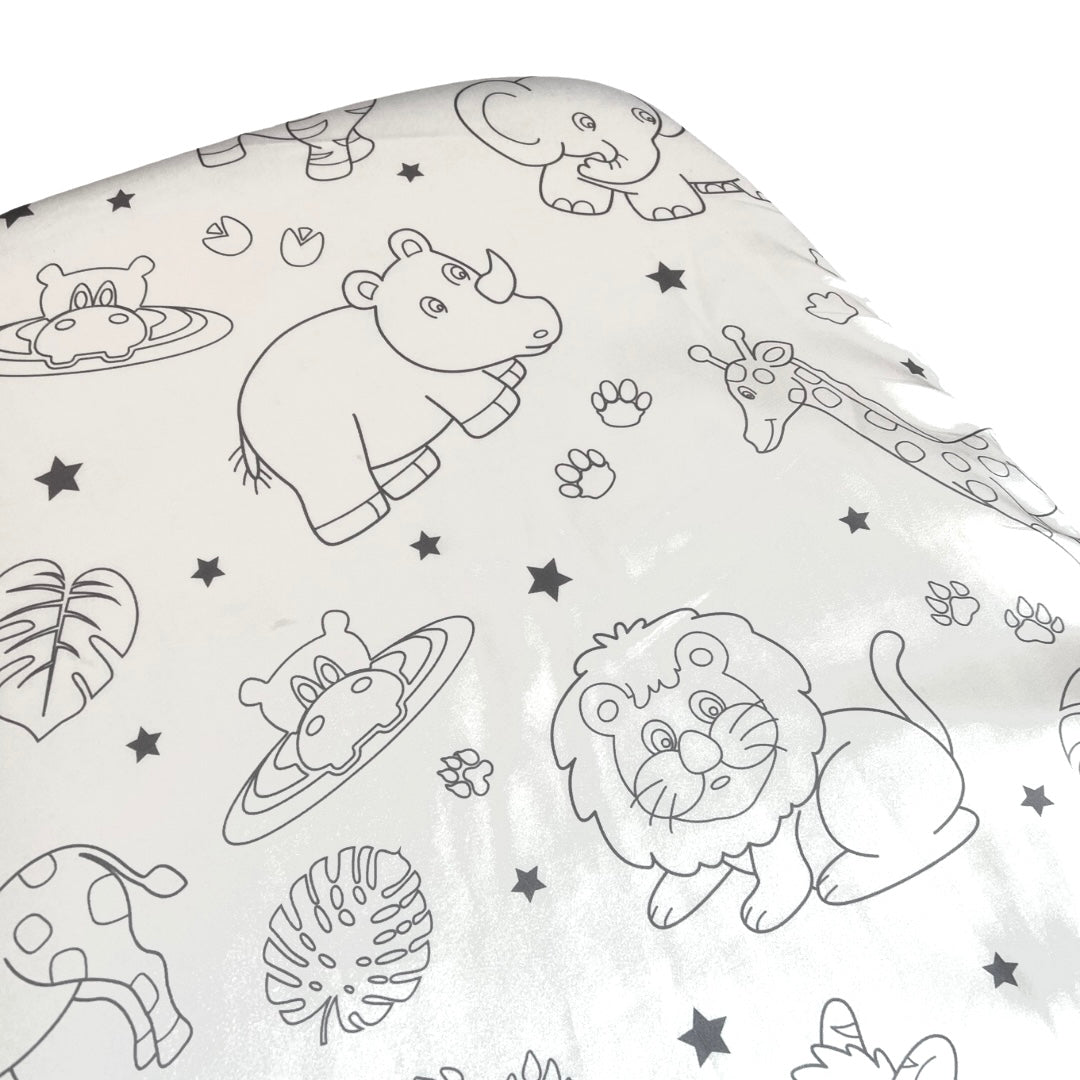 safari silky satin fitted cotbed baby toddler sheet