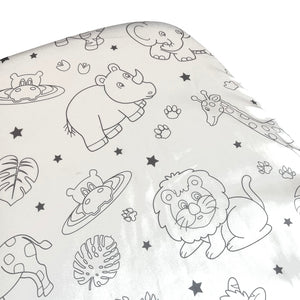 safari silk satin crib sheet for babies and toddlers